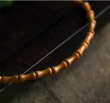 Load image into Gallery viewer, Natural Peridot Bamboo Bracelet