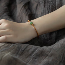 Load image into Gallery viewer, Natural Peridot Bamboo Bracelet